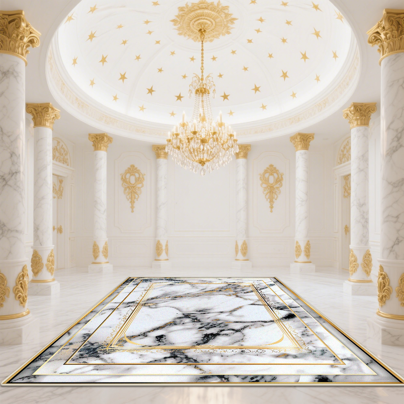 Modern White Gold Marble Patte - Garage Lighting Decor 리뷰 및 가격