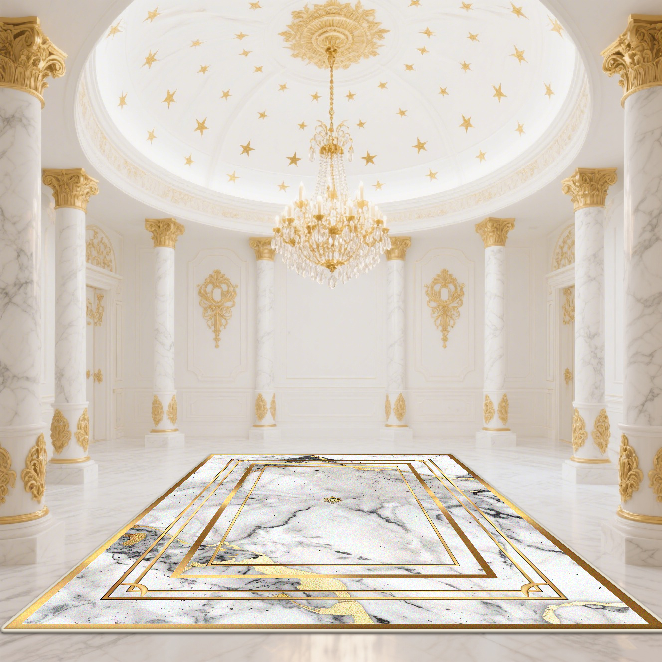 Modern White Gold Marble Patte - Garage Lighting Decor 리뷰 및 가격