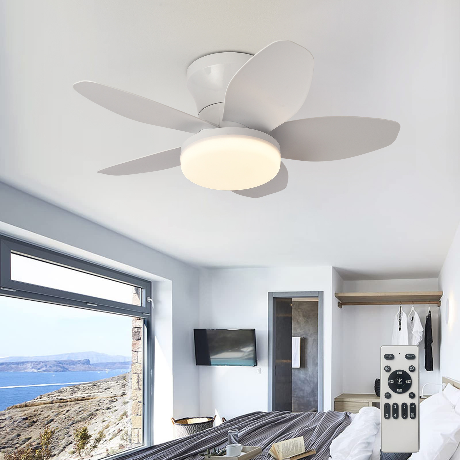 Retro LED Ceiling Fan Light Mu - Decor Lighting Ceiling Fans 리뷰 및 가격