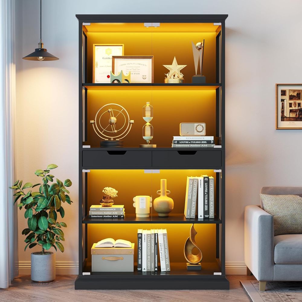 68 Tall Glass Display Cabinet  - Lighting & Home Decor Studio Photos 리뷰 및 가격