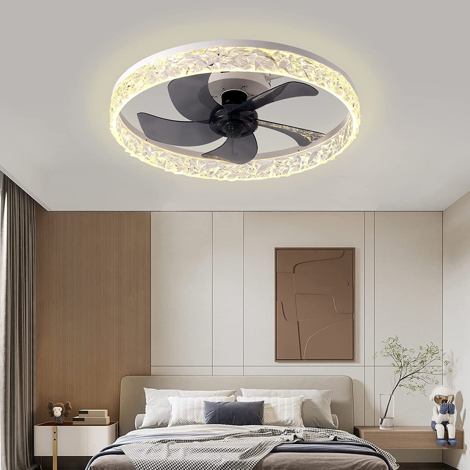 Round Ceiling Fan with Light a - Decor Lighting Ceiling Fans 리뷰 및 가격
