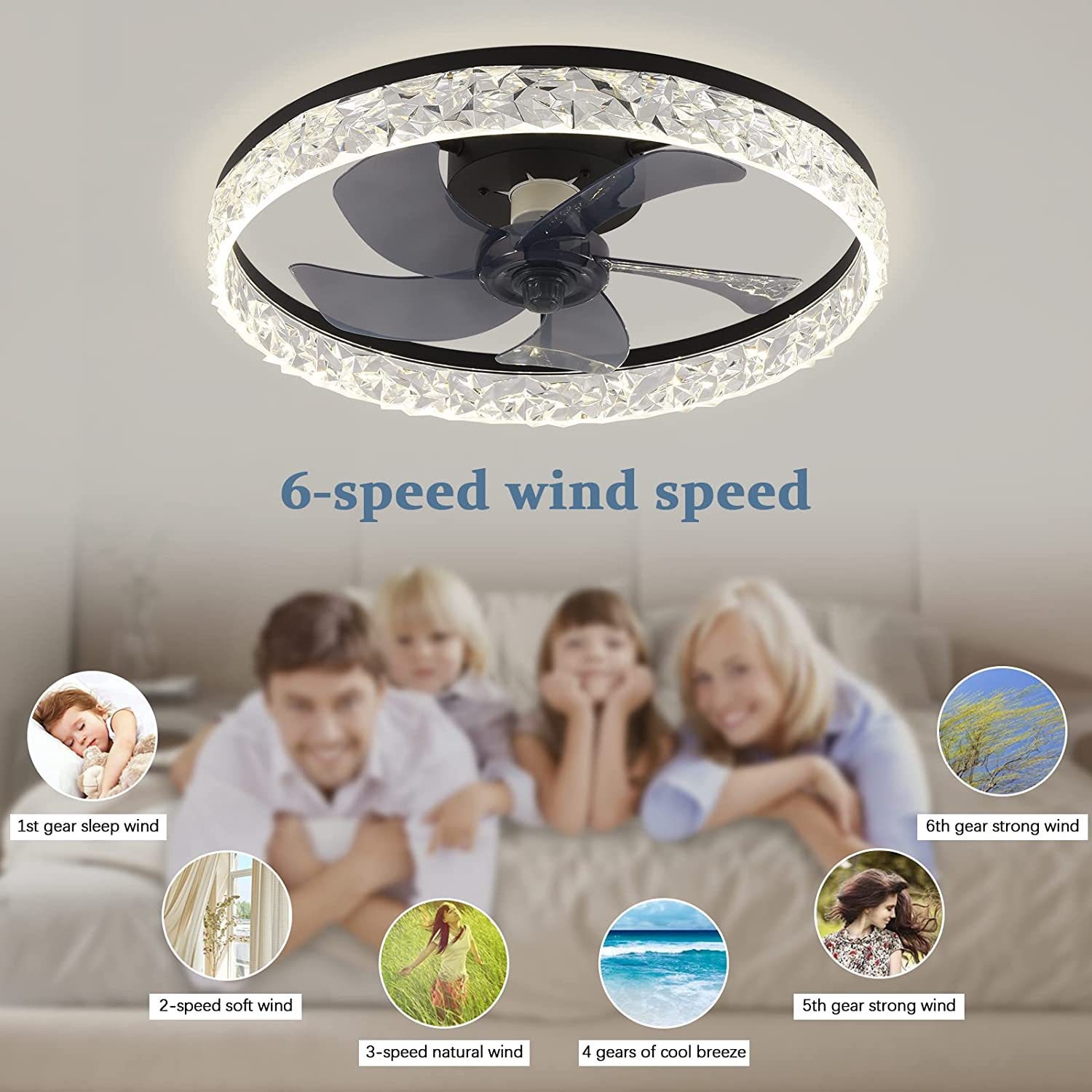 Round Ceiling Fan with Light a - Decor Lighting Ceiling Fans 리뷰 및 가격