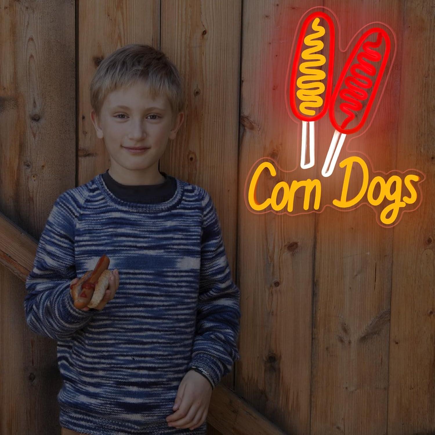 Corn Dog Neon Sign Snack USB D - Lighting Decoration For Wedding 리뷰 및 가격
