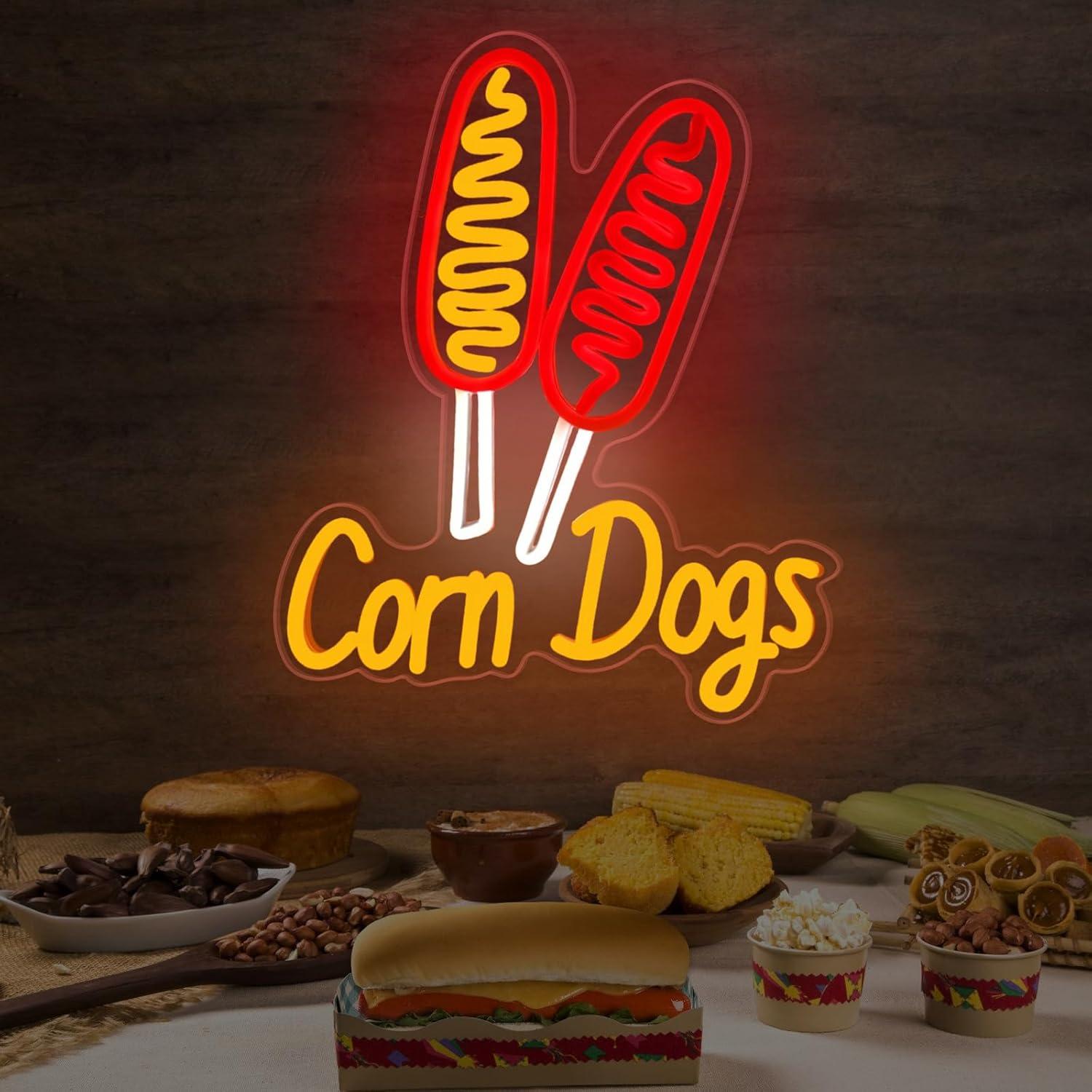 Corn Dog Neon Sign Snack USB D - Lighting Decoration For Wedding 리뷰 및 가격