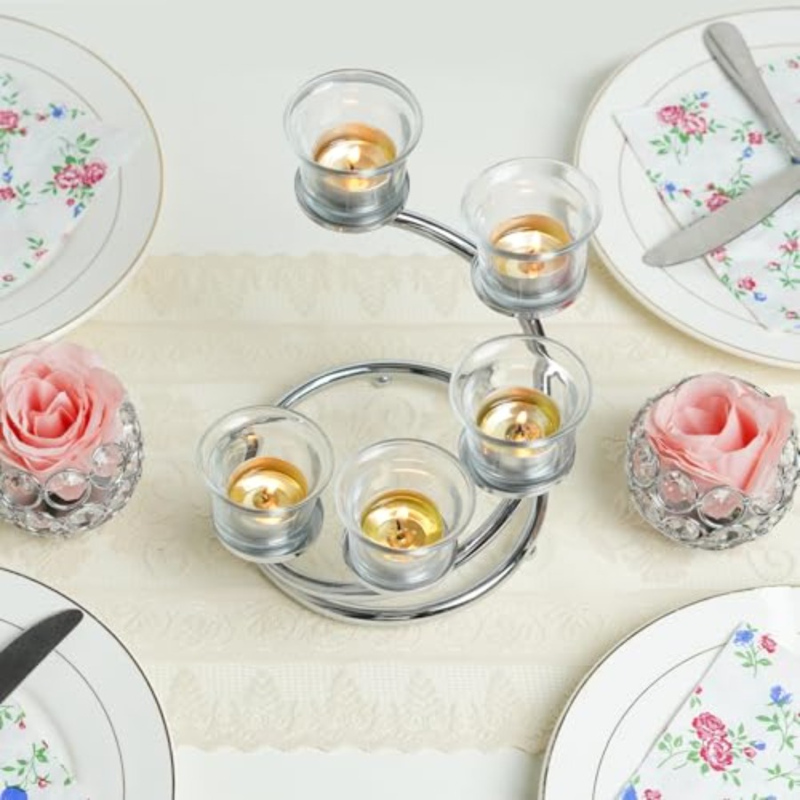 5-Piece Glass Tea Light Candle - Candle Holder Set 리뷰 및 가격
