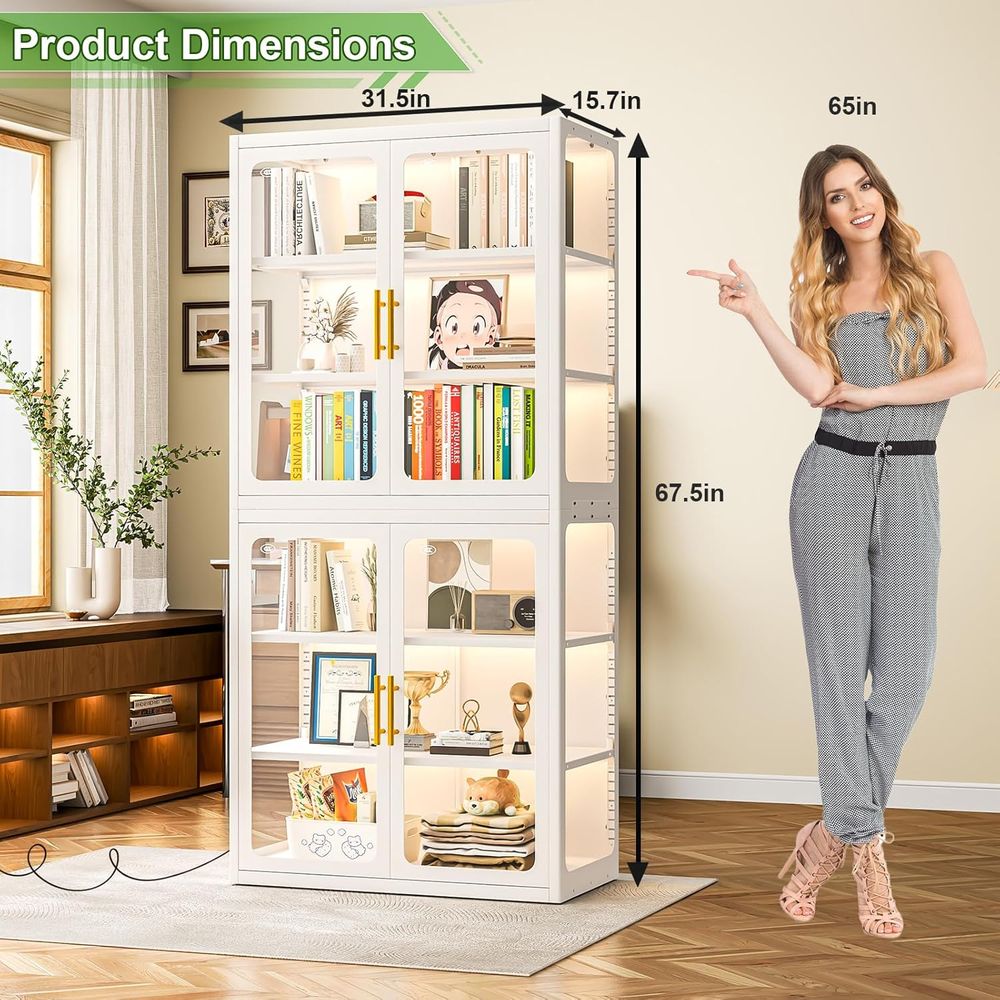 68 White Glass Display Cabinet - Lighting & Home Decor Studio Photos 리뷰 및 가격