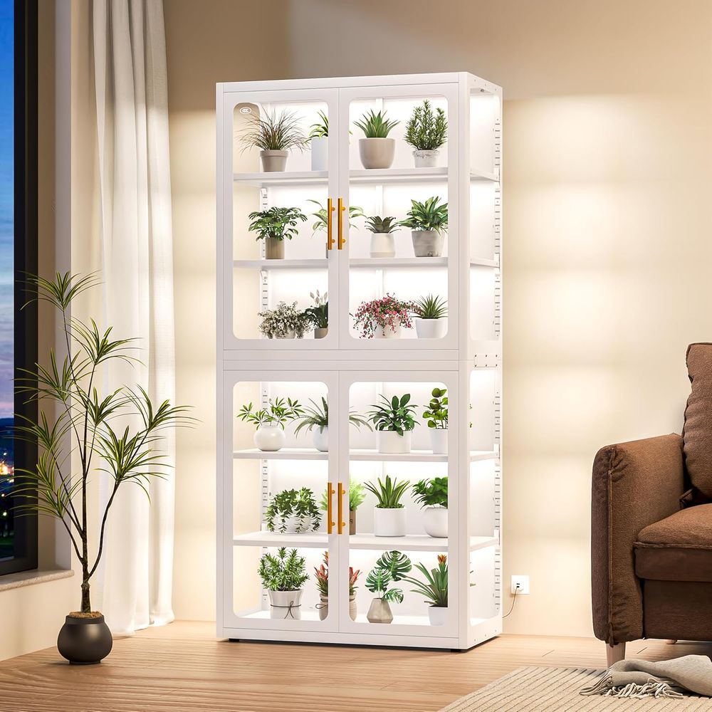 68 White Glass Display Cabinet - Lighting & Home Decor Studio Photos 리뷰 및 가격